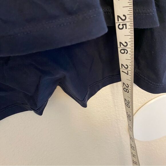 Lands End v neck cotton navy blue 3/4 sleeve top plus size tunic 2X - Picture 5 of 7